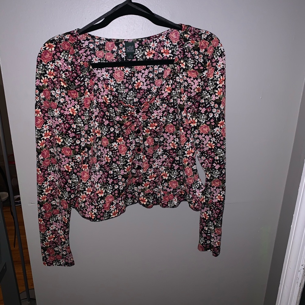 Long sleeve floral blouse